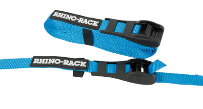 Rhino-Rack Rapid Tie Down Straps w/Buckle Protector - 5.5m/18ft - Pair - RTD55P