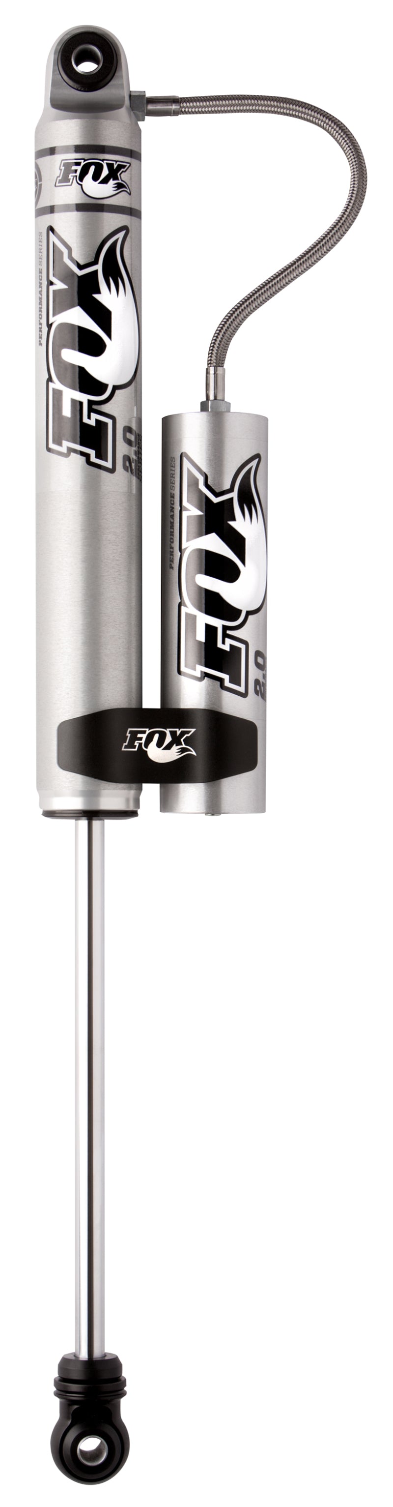 Fox 2.0 Performance Series 11.1in. Smooth Body R/R Shock Aluminum / Std Travel / Eyelet Ends - Black - eliteracefab.com