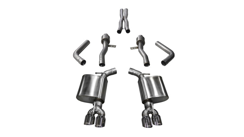 Corsa 15-17 Dodge Challenger Hellcat Dual Rear Exit Sport Exhaust w/ 3.5in Polished Tips CORSA Performance