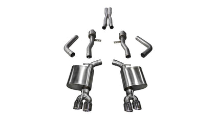 Corsa 15-17 Dodge Challenger Hellcat Dual Rear Exit Sport Exhaust w/ 3.5in Polished Tips CORSA Performance