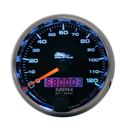 Autometer Pro-Cycle Gauge Speedo 2 5/8in 120 Mph Elec Black 19340