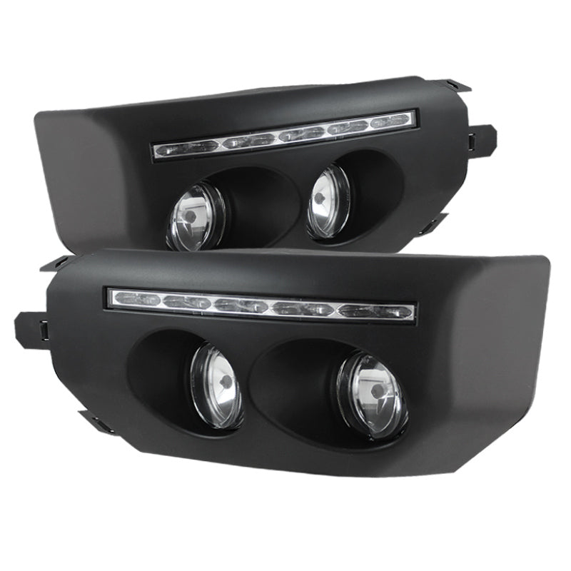 Spyder Toyota FJ Cruiser 07-14 Fog Lights With LED Daytime Running Lights w/swch Blk FL-DRL-TFJ07-BK - eliteracefab.com