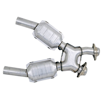 BBK 99-04 Mustang 4.6 GT / Cobra High Flow X Pipe With Catalytic Converters - 2-1/2 - eliteracefab.com