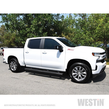 Westin 2019 Chevrolet Silverado/Sierra 1500 Crew Cab R7 Nerf Step Bars - Black - eliteracefab.com