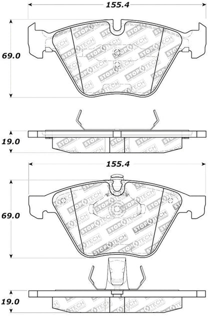 StopTech Street Touring 11-12 BMW Z4 (E86) Front Brake Pads - eliteracefab.com