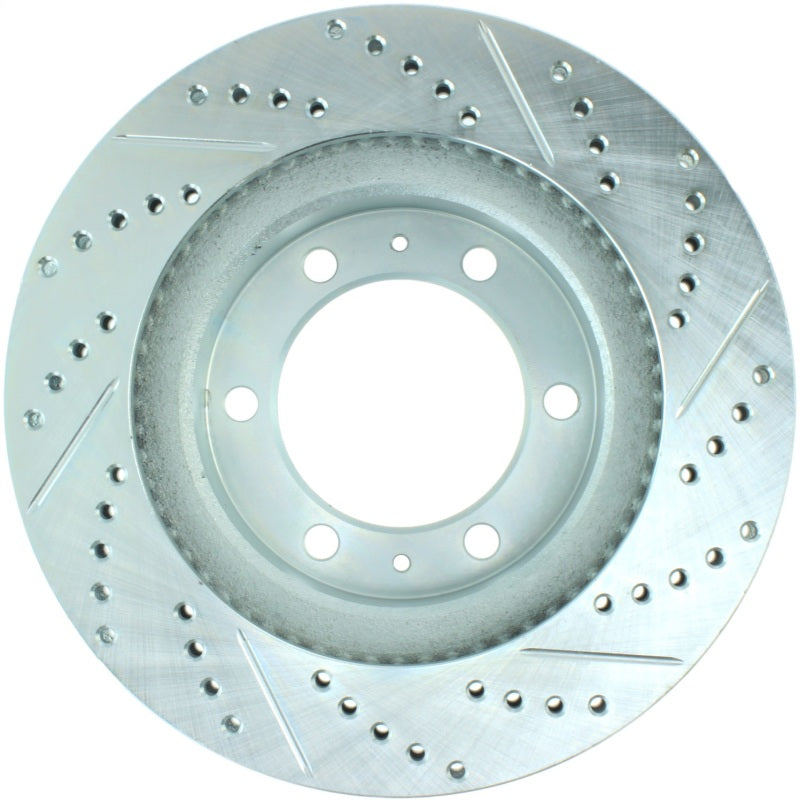 StopTech Select Sport 12-14 Toyota FJ Cruiser SportStop Slotted & Drilled Front Right Rotor - eliteracefab.com