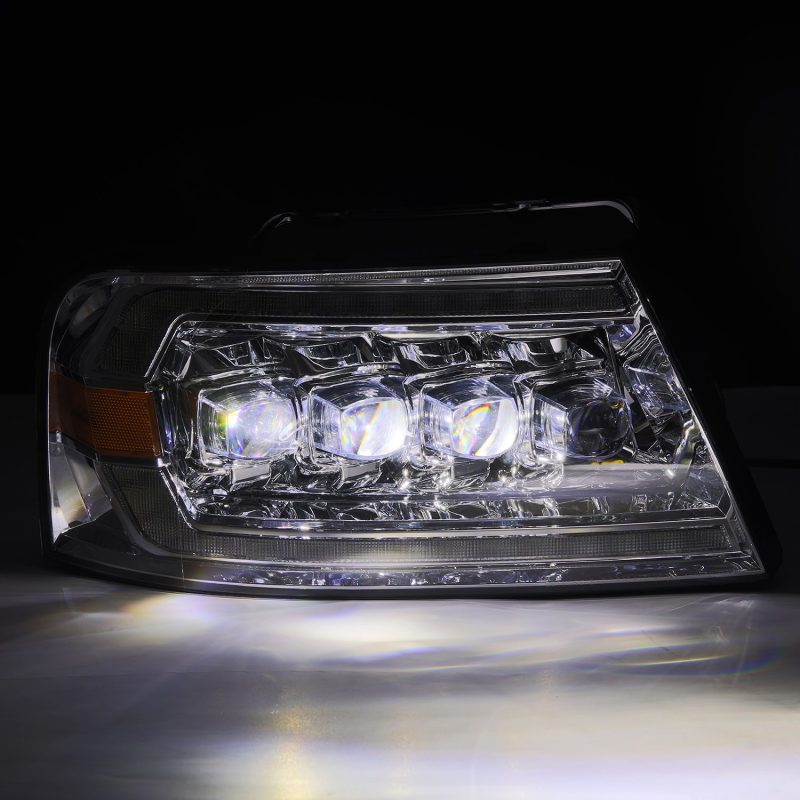 AlphaRex 880129 04-08 Ford F150 / 06-08 Lincoln Mark LT NOVA LED Proj Headlights Chrome w/Activ Light/Seq