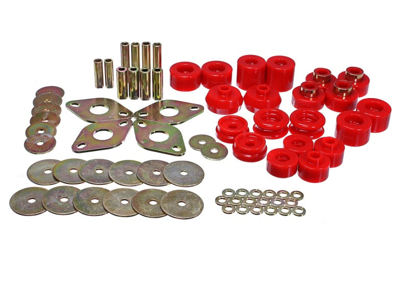 Energy Suspension 00-02 Toyota 4-Runner 2WD/4WD Red Body Mount Bushing Set - eliteracefab.com