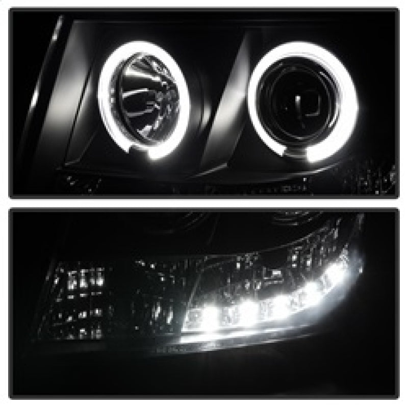 Spyder Chevy Suburban 1500 07-14 Projector Headlights LED Halo LED Blk Smke PRO-YD-CSUB07-HL-BSM - eliteracefab.com