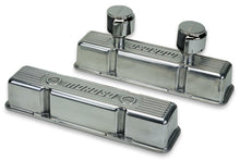 Load image into Gallery viewer, Moroso Chevrolet Small Block Valve Cover - 1 Cover w/2 Breathers - Polished Aluminum - Pair