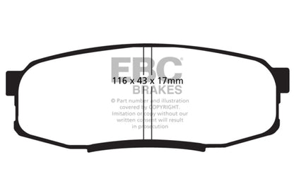 EBC 08+ Lexus LX570 5.7 Extra Duty Rear Brake Pads - eliteracefab.com