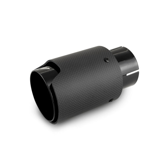 Mishimoto Carbon Fiber Muffler Tip 2.5in Inlet 3.5in Outlet M Black Mishimoto