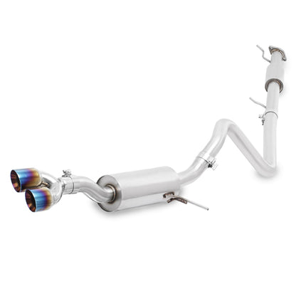 Mishimoto 14-16 Ford Fiesta ST 1.6L 2.5in Stainless Steel Resonated Cat-Back Exhaust w/ Burnt Ti - eliteracefab.com