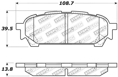 STOPTECH PERFORMANCE 03-05 WRX REAR BRAKE PADS, 309.10040 - eliteracefab.com