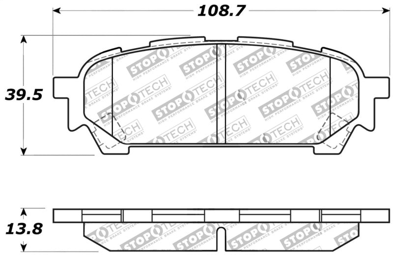 STOPTECH PERFORMANCE 03-05 WRX REAR BRAKE PADS, 309.10040 - eliteracefab.com