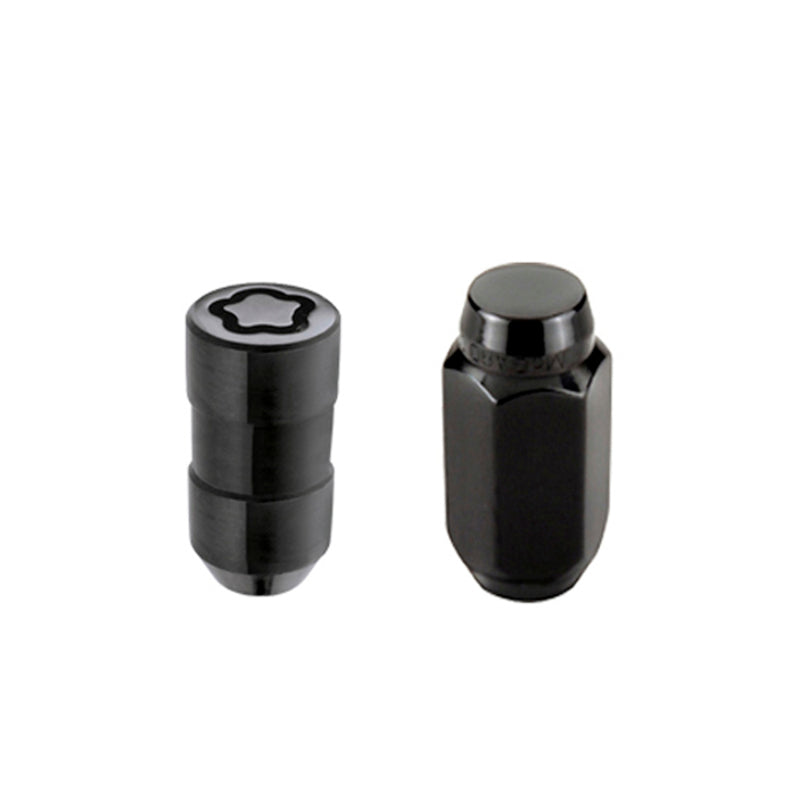 McGard 5 Lug Hex Install Kit w/Locks (Cone Seat Nut) M14X1.5 / 22mm Hex / 1.635in. Length - Black - eliteracefab.com