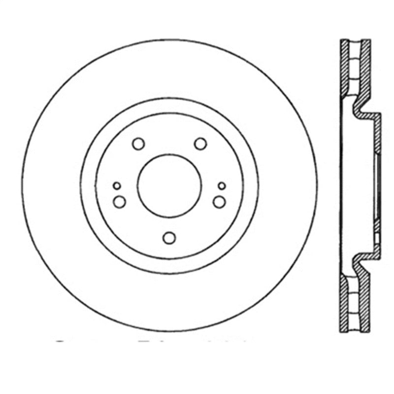 STOPTECH POWER SLOT 03-06 EVO 8 & 9 SLOTTED RIGHT FRONT ROTOR, 126.46064SR - eliteracefab.com