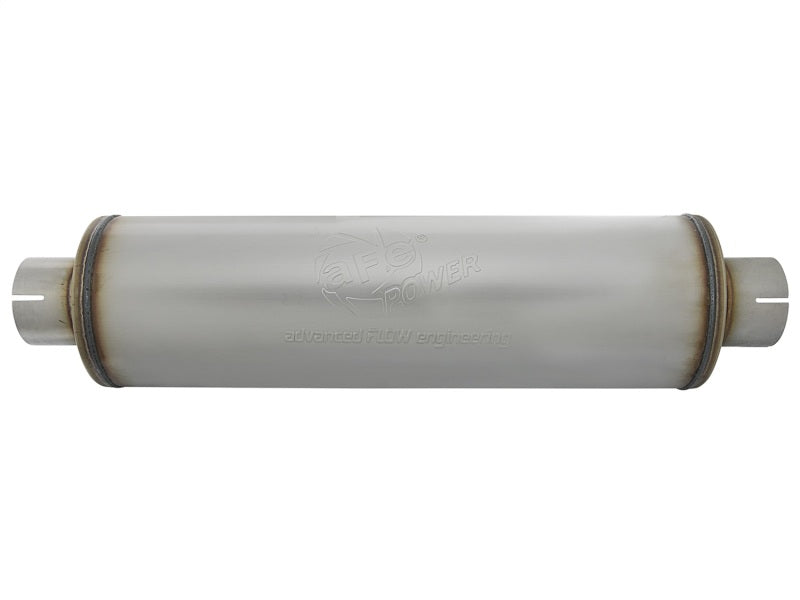 aFe MACH Force-Xp 409 SS Muffler 3-1/2in ID Center/Center x 7in Dia x 24in L - Round Body aFe