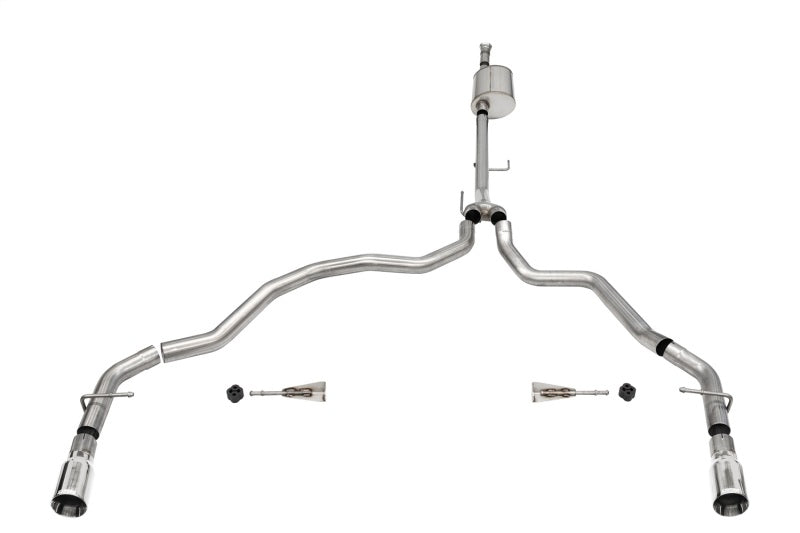 Corsa 2021-2022 Ford F-150 SuperCab/6.5in Bed 5.0L V8 Sport Cat-Back Dual Rear Exit-Polished CORSA Performance