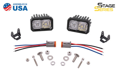 Diode Dynamics Stage Series 2 In LED Pod Sport - White Combo Standard RBL (Pair) Diode Dynamics