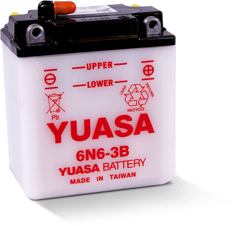 Yuasa 6N6-3B Conventional 6 Volt Battery Yuasa Battery