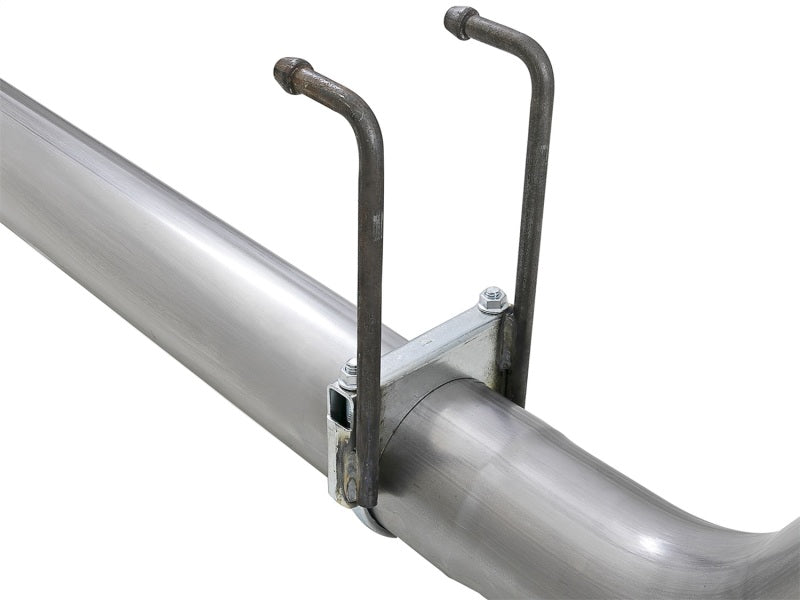 aFe Rebel XD 4in SS Down-Pipe Back Exhaust w/Dual Polished Tips 17-18 Ford Diesel Trucks V8-6.7L(td) aFe