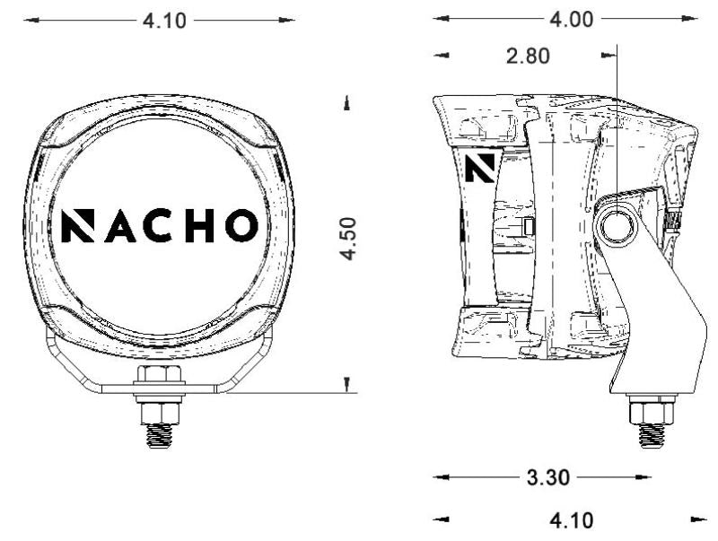 ARB Nacho 4in Offroad / SAE Combo Amber LED Light ARB