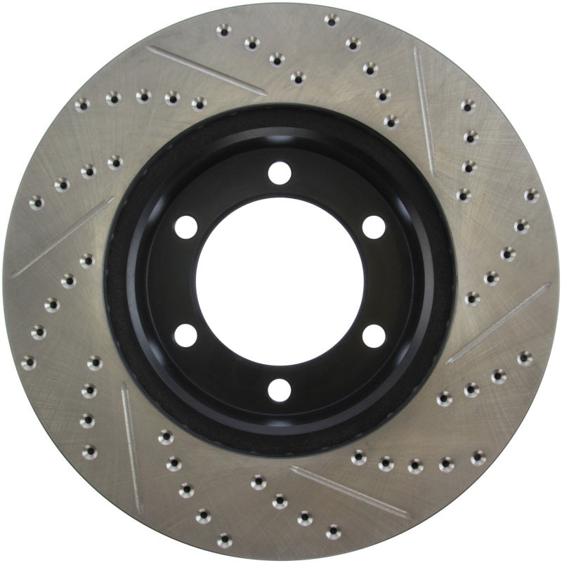 StopTech 00-06 Toyota Tundra / 01-07 Toyota Sequoia Front Right Slotted & Drilled Rotor Stoptech