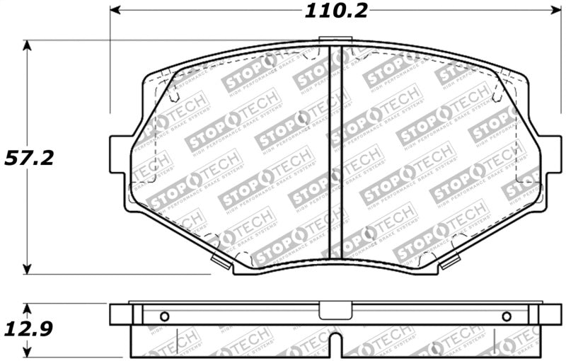 StopTech Street Touring 94-97/99-05 Miata w/Normal Suspension Front Brake Pads D635 - eliteracefab.com