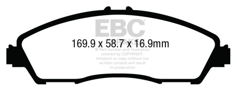 EBC 14+ Acura MDX 3.5 Yellowstuff Front Brake Pads - eliteracefab.com