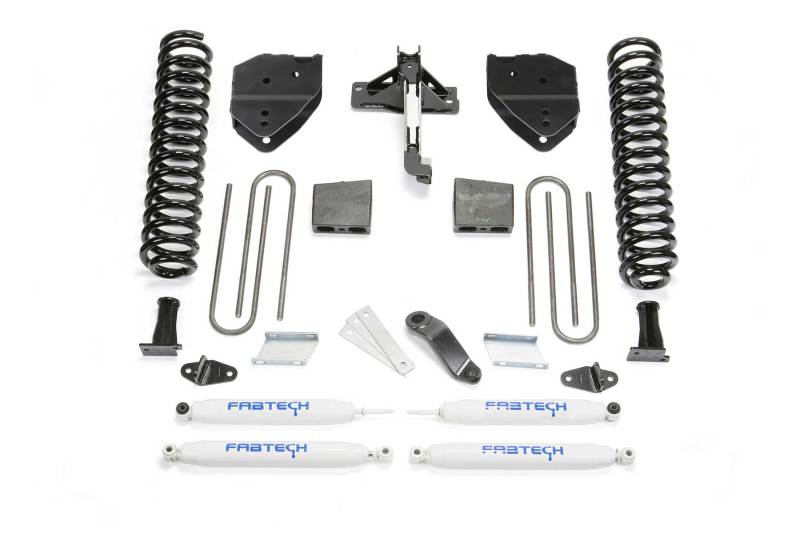 Fabtech 17-21 Ford F250/F350 4WD Diesel 6in Basic Sys w/Perf Shks - eliteracefab.com