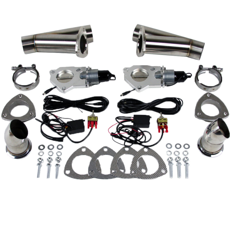 Granatelli 2.5in Stainless Steel Electronic Dual Exhaust Cutout Granatelli Motor Sports