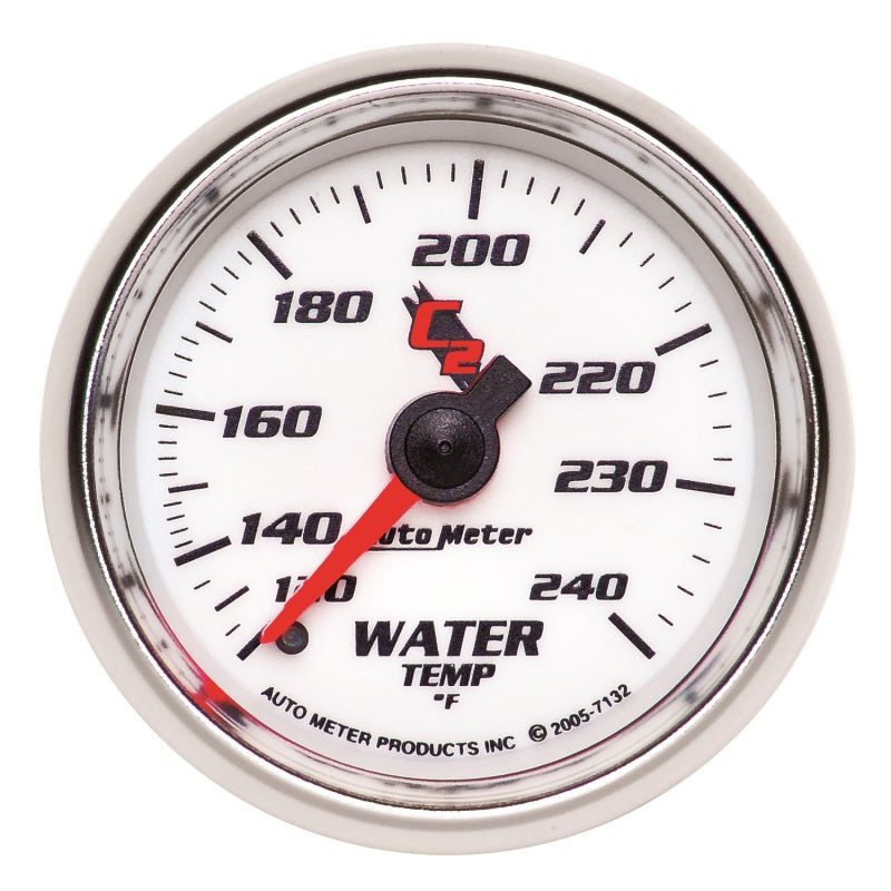 Autometer C2 52mm Mechanical 120-240 Deg F Water Temperature Gauge 7132