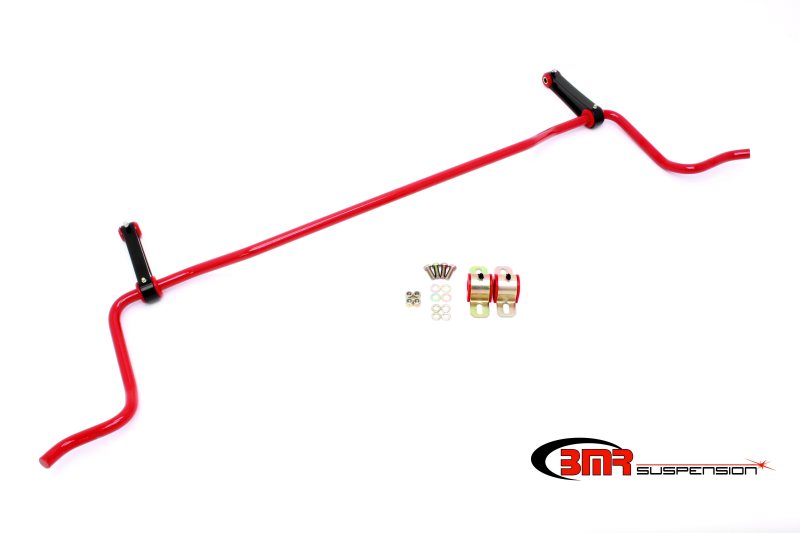 BMR SWAY BAR KIT REAR SOLID 22MM W/BUSHINGS & BILLET LINKS RED (05-10 MUSTANG/GT500) - eliteracefab.com