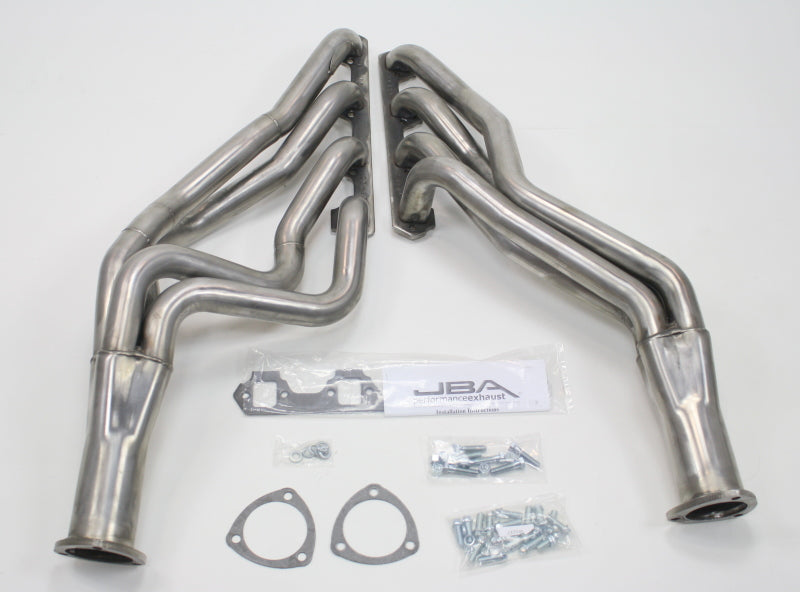 JBA 6610S | 65-73 FORD MUSTANG 260-302 SBF 4 SPEED C4/C6/AOD 1-3/4IN PRIMARY RAW 409SS LONG TUBE HEADER; 1965-1973 - eliteracefab.com