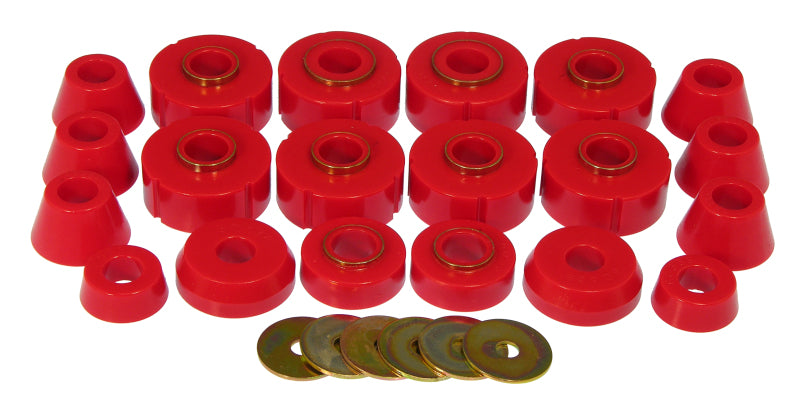 Prothane 78-79 Ford Bronco Body Mount Kit - Red