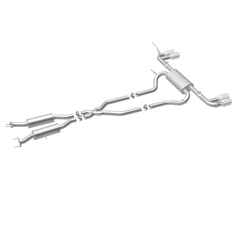 MagnaFlow Cat Back, SS, 2.5in, Quad Split Polish 4in tip 14-15 Jeep Grand Cherokee 3.6L/5.7L V6/V8 Magnaflow