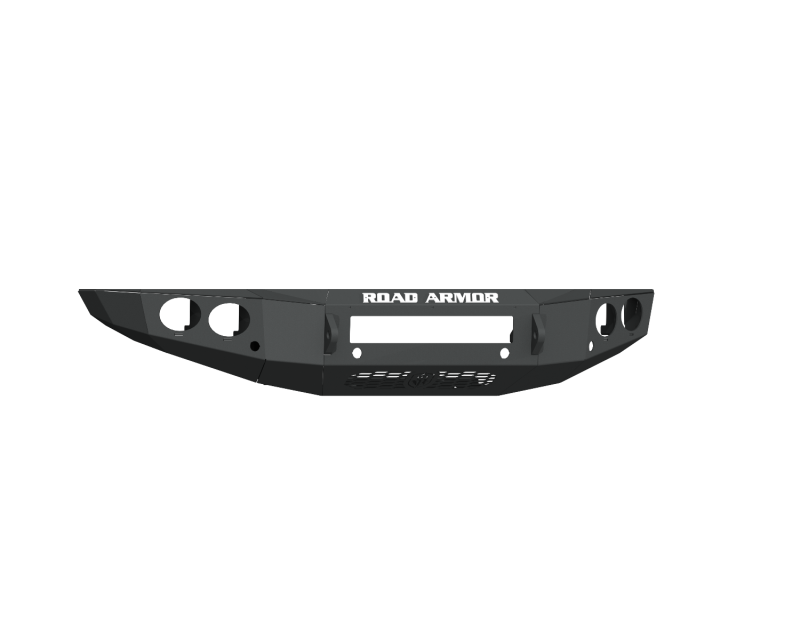 Road Armor 19-20 Ford Ranger Stealth Front Non-Winch Bumper w/Round Light Pods - Tex Blk