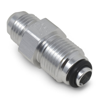 Russell Performance -6 AN (male to 5/8in-18 O-ring seal) Power Steering Adapter. Clear anodized