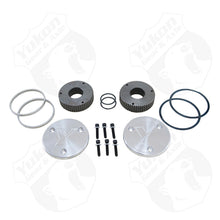 Load image into Gallery viewer, Yukon Gear Hardcore Drive Flange Kit For Dana 60 / 35 Spline Outer Stubs. Yukon Engraved Caps - eliteracefab.com