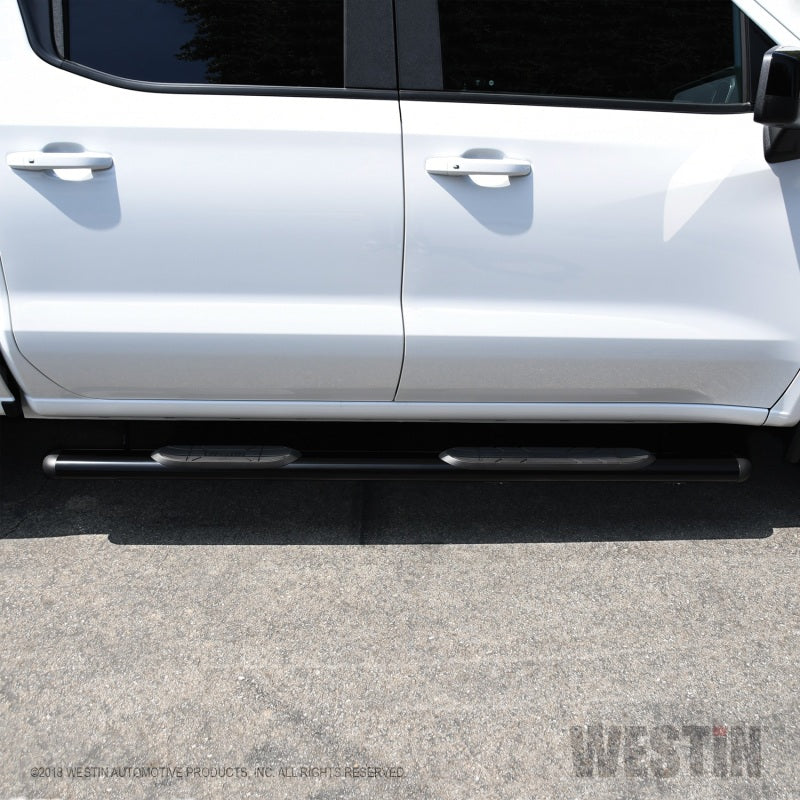 Westin Premier 4 Oval Nerf Step Bars - 85 in - Black - eliteracefab.com