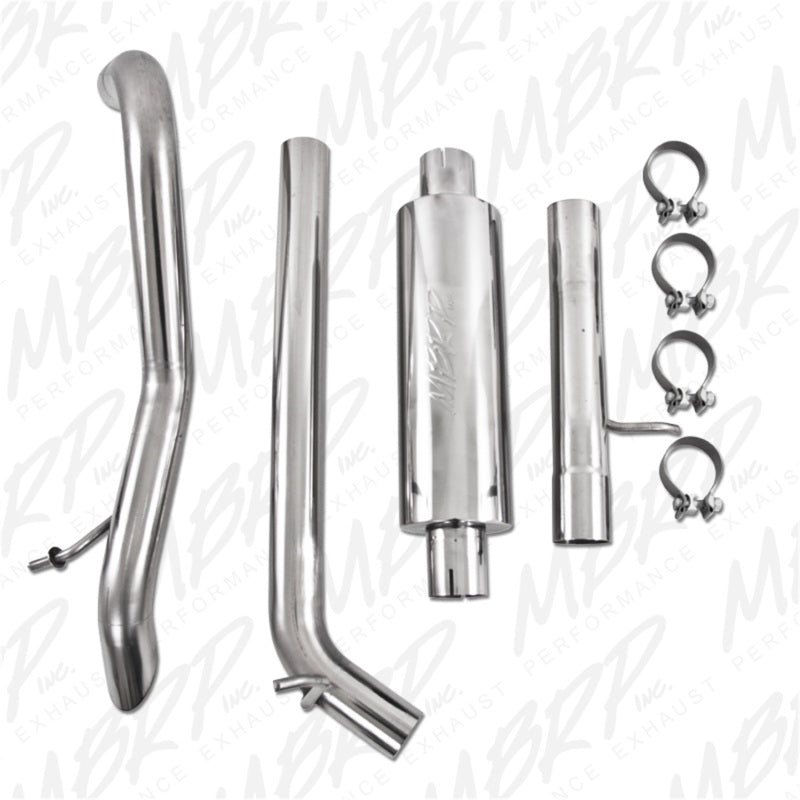 MBRP 2007-2009 Jeep Wrangler (JK) 3.8L V6 4 dr Off-Road Tail Pipe Muffler before Axle - eliteracefab.com