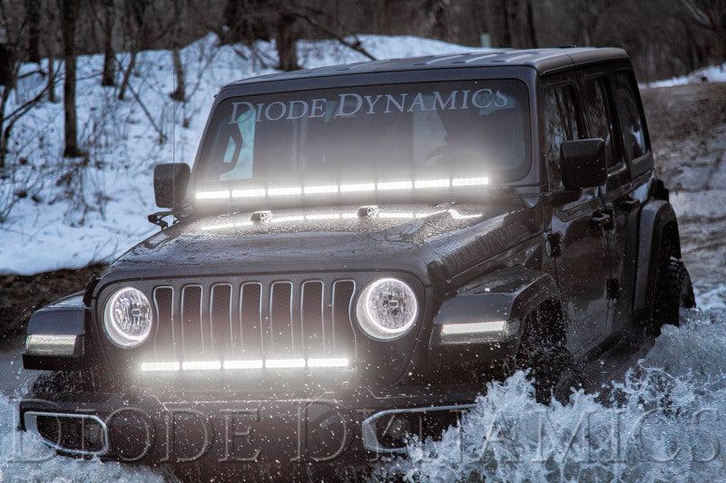 Diode Dynamics 18-21 Jeep JL Wrangler/Gladiator SS50 Hood LED Light Bar Kit - Amber Combo Diode Dynamics