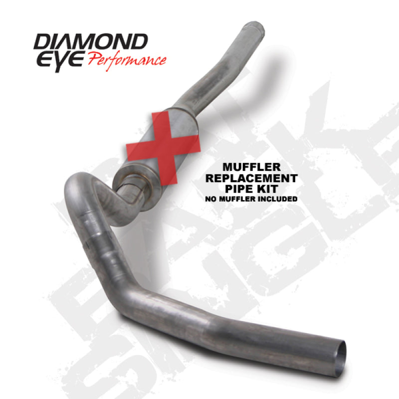 Diamond Eye KIT 4in CB SGL MFLR RPLCMENT PIPE SS CHEVY/GMC 6.6L 2500/3500 2006-2007.5 Diamond Eye Performance