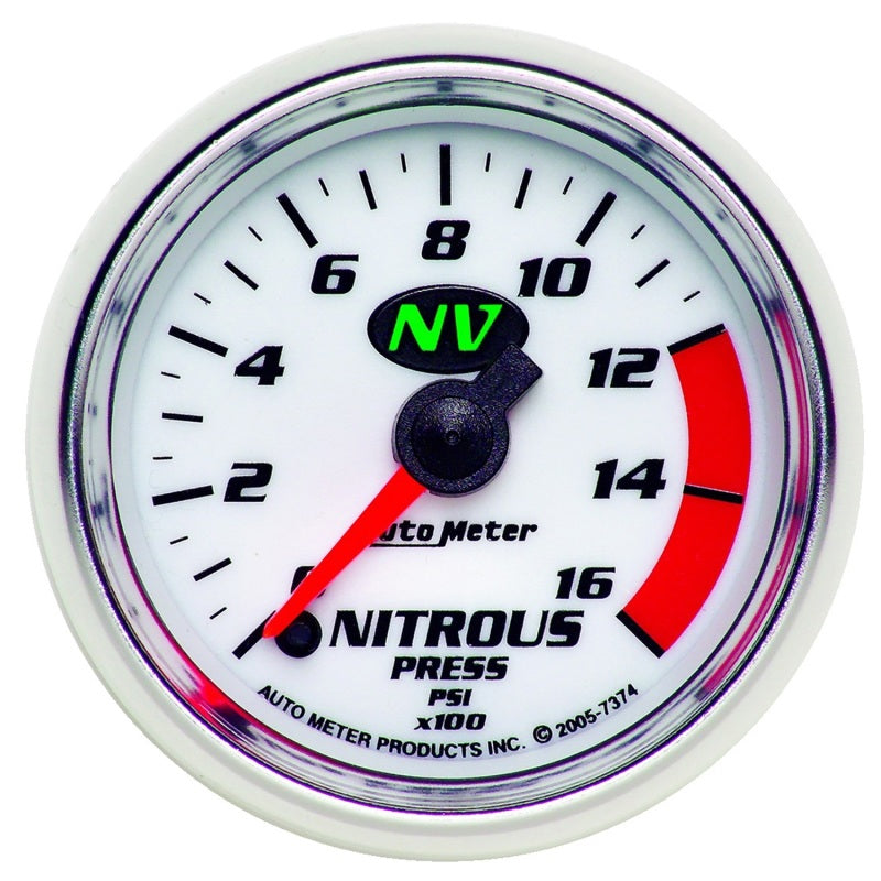 Autometer 2-1/16in 0-1600 PSI Full Sweep Digital Stepper Motor Nitrous Pressure Gauge 7374