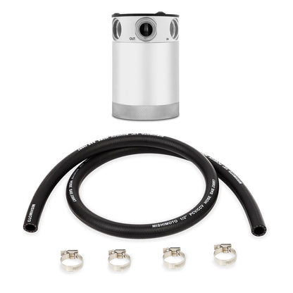 Mishimoto Compact Baffled Oil Catch Can - 3-Port - Polished - eliteracefab.com
