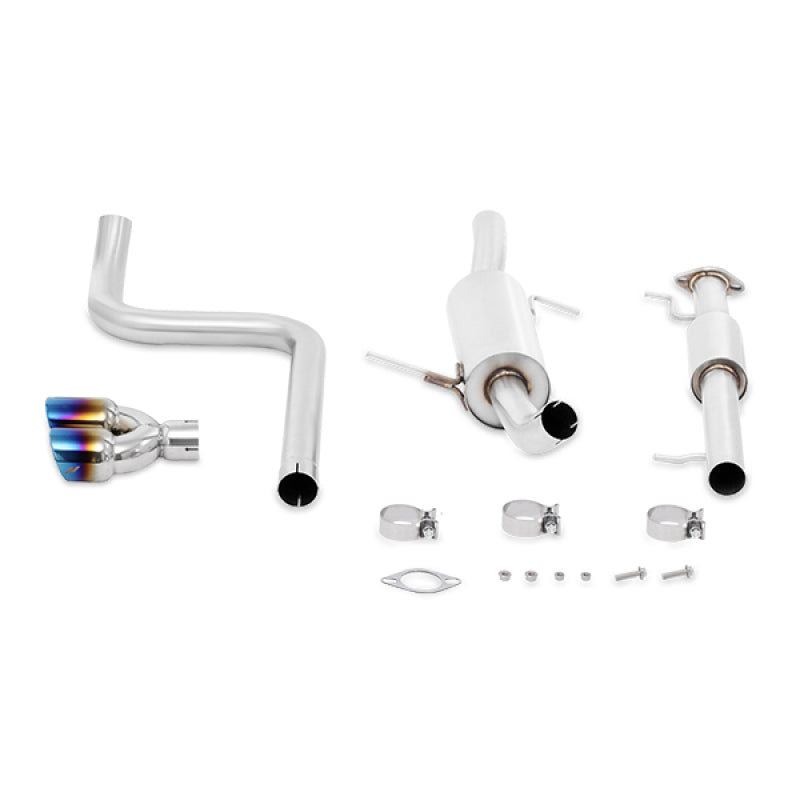 Mishimoto 14-16 Ford Fiesta ST 1.6L 2.5in Stainless Steel Resonated Cat-Back Exhaust w/ Burnt Ti - eliteracefab.com