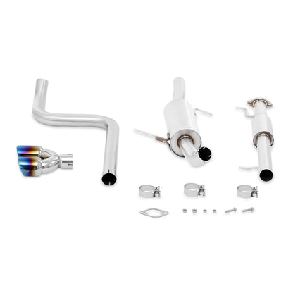 Mishimoto 14-16 Ford Fiesta ST 1.6L 2.5in Stainless Steel Resonated Cat-Back Exhaust w/ Burnt Ti - eliteracefab.com