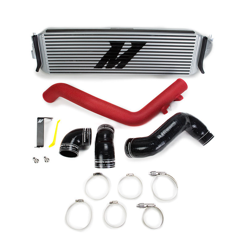 Mishimoto 2017+ Honda Civic Type R Intercooler Kit - Silver Intercooler Red Piping - eliteracefab.com