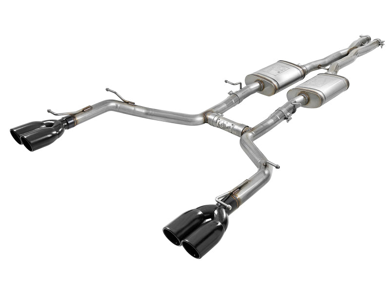 aFe MACH Force-Xp 2-1/2in 304 SS Cat-Back Exhaust 15-21 Dodge Challenger V6-3.6L - Quad Black Tip aFe